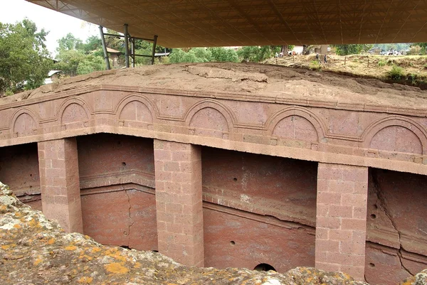 Kerk in lalibela, Ethiopië — Stockfoto