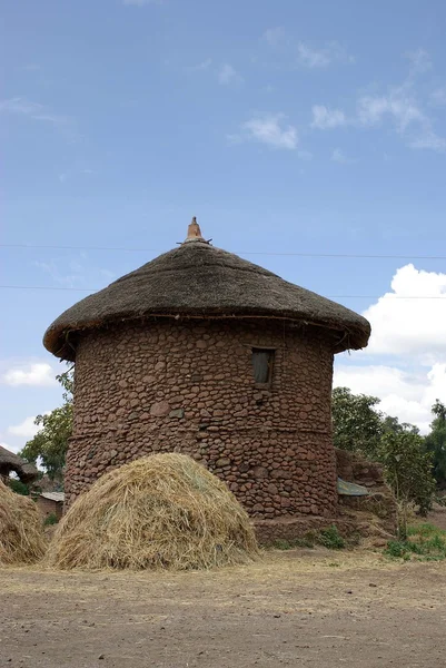 Kunyhó Etiópiában — Stock Fotó