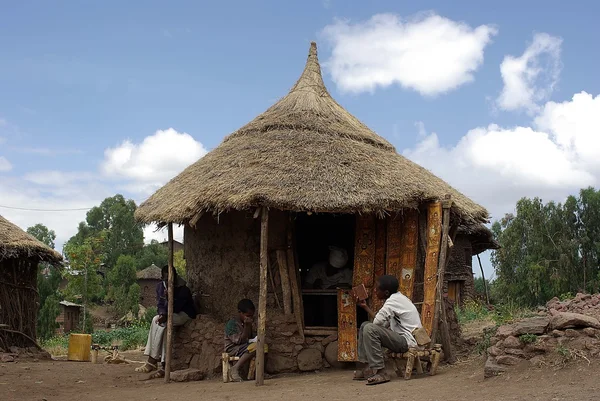 Villaggio in Etiopia — Foto Stock