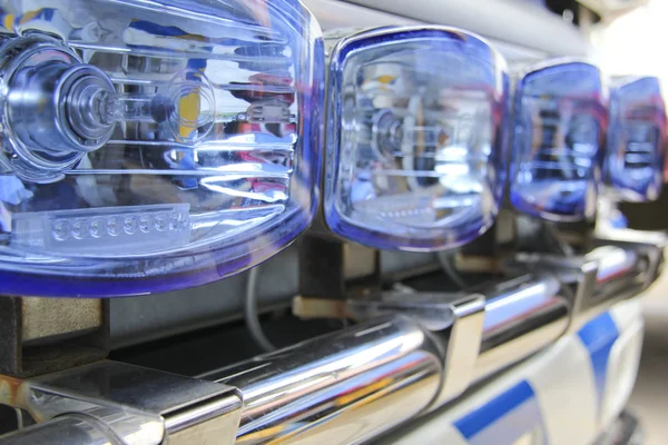 stock image Blue rescue truck lights close-up