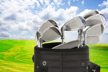 Golf Bag and Sky clipart