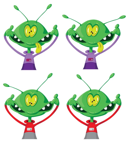 Crazy alien — Stock Vector © Polkan #4204043