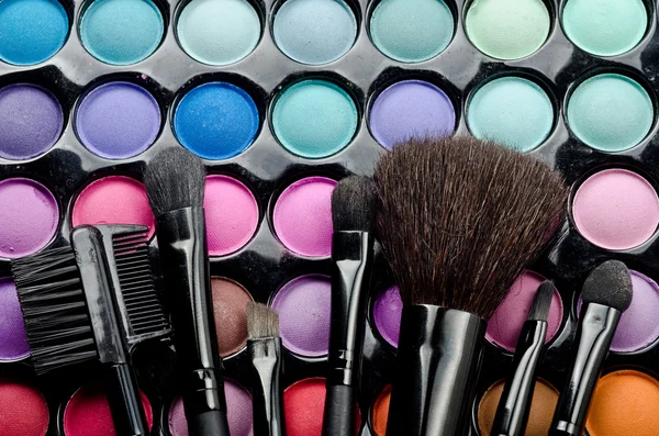 Multi kolorowy makijaż — Zdjęcie stockowe