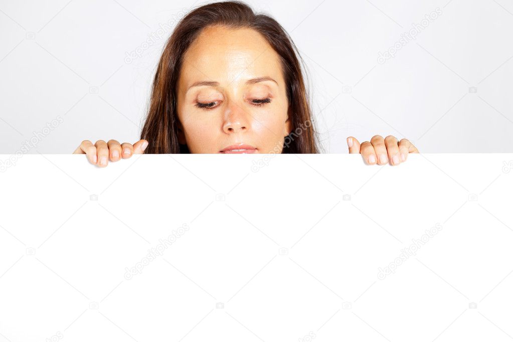 Woman looking at white board