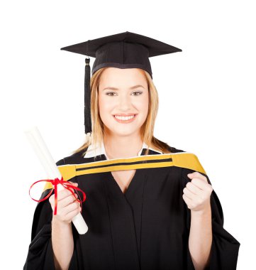 Happy female graduate clipart