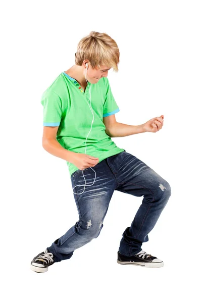 stock image Teen boy playing air guitar