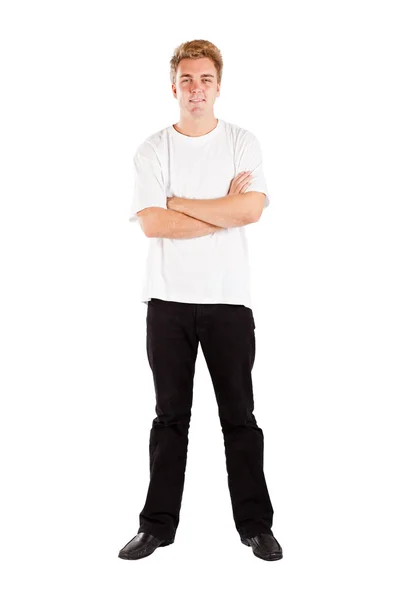 Porträt eines jungen Mannes in voller Länge — Stockfoto