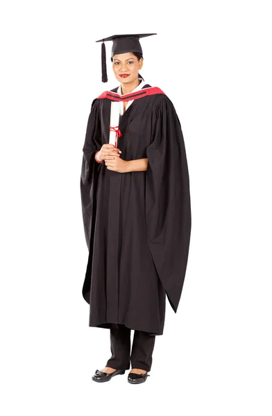 Kobieta indyjska absolwent — Zdjęcie stockowe