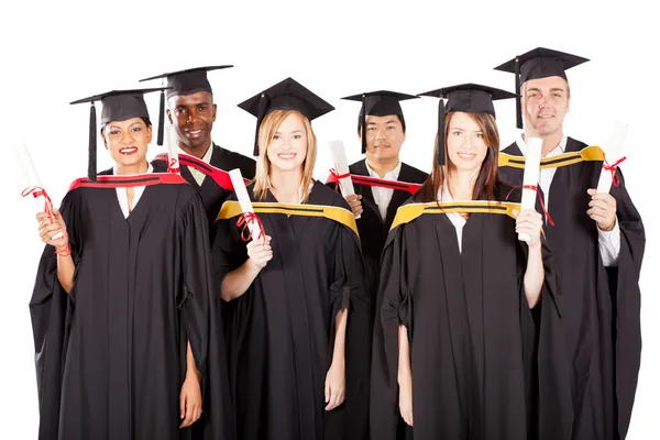 Group of multiracial graduates — Stockfoto