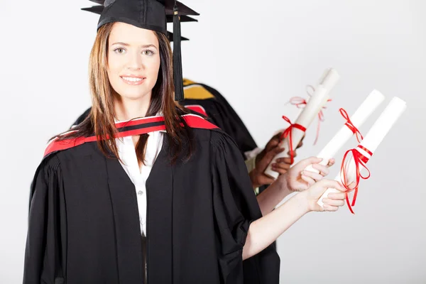 Absolventen mit Diplom — Stockfoto