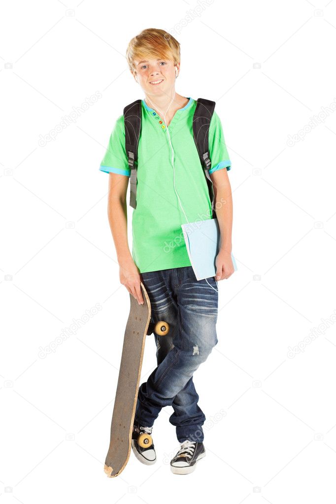 Male teen student