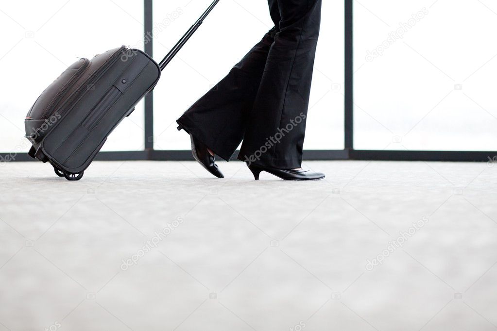 Businesswoman walking in airport