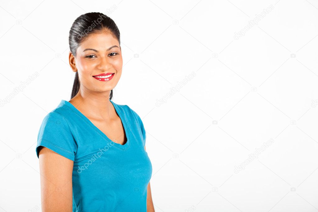 Indian woman half length portrait