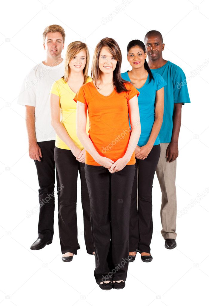 Group of young multiracial
