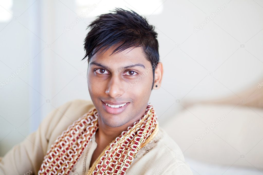 Happy young indian man