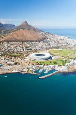 Aerial view of Cape Town clipart