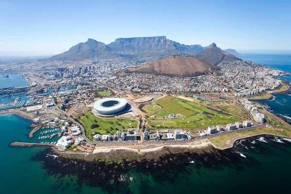Общий вид с воздуха на Кейптаун — стоковое фото