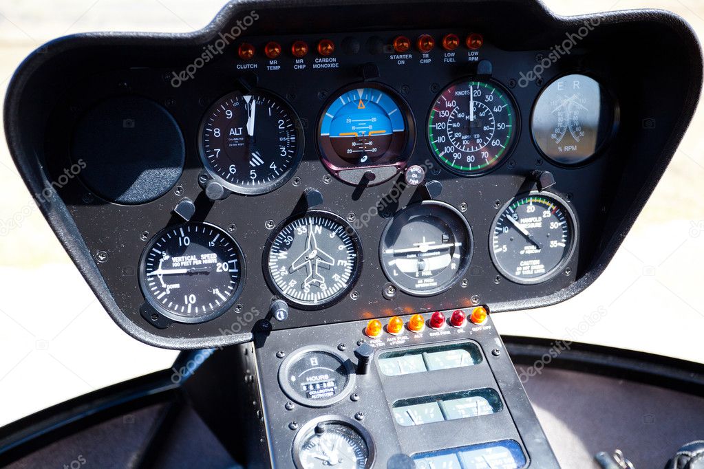 Helicopter instrument and control panel