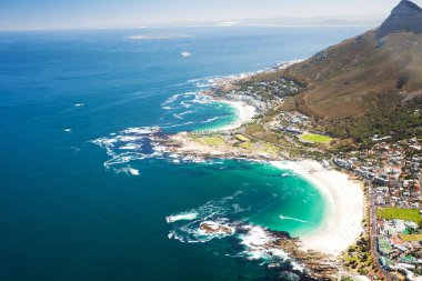 Aerial coastal view of Cape Town clipart