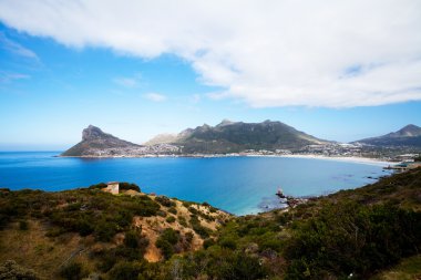 Overall view of hout bay, south africa clipart