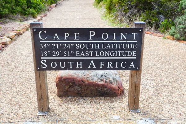 Coordenadas GPS de Cape Point — Fotografia de Stock