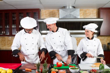 Professional chefs cooking clipart