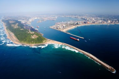 Aerial view of durban, south africa clipart