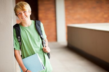 High school boy portrait clipart