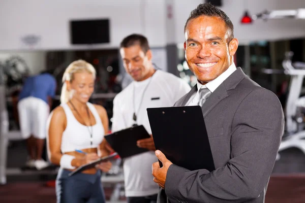 Gym manager and staff — Stock Photo, Image