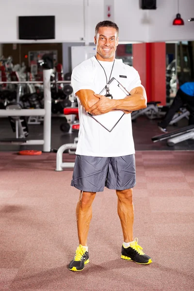 Professional male gym trainer — Stock Photo, Image