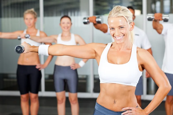 Group of exercise in gym — Stock Photo, Image