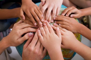 çeşitlilik eller birlikte dünya çocukları