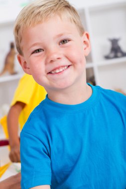 Happy preschool boy clipart