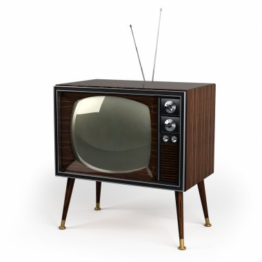 Wood Veneer Vintage TV clipart