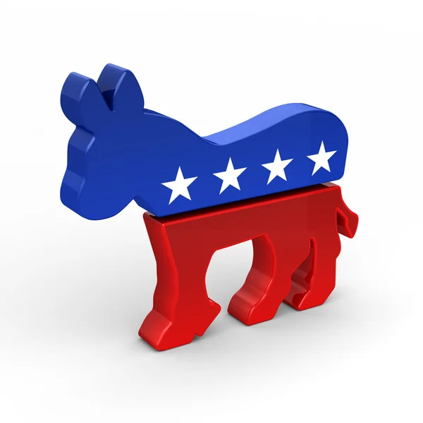 Demokratów Donkey 3D Render — Zdjęcie stockowe