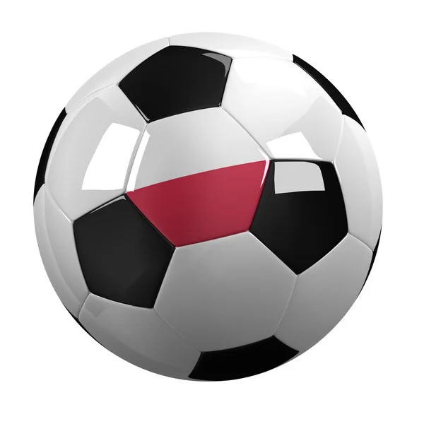 Polsko fotbalový míč — Stock fotografie