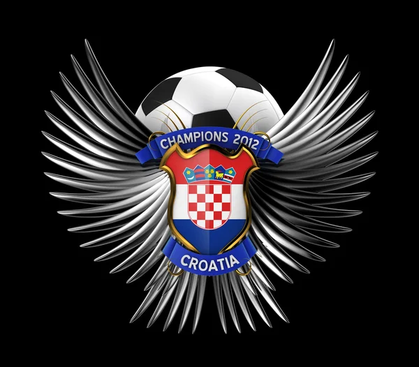 Хорватский футбольный мяч — стоковое фото