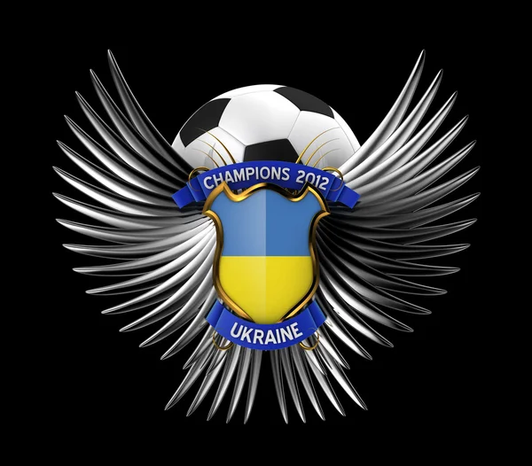 Ukraine Soccer Ball — Stock Photo, Image