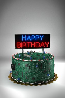 Birthday Cake for Geeks clipart