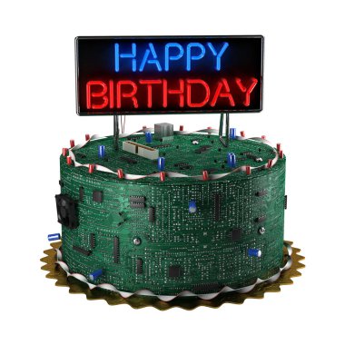 Birthday Cake for Geeks clipart