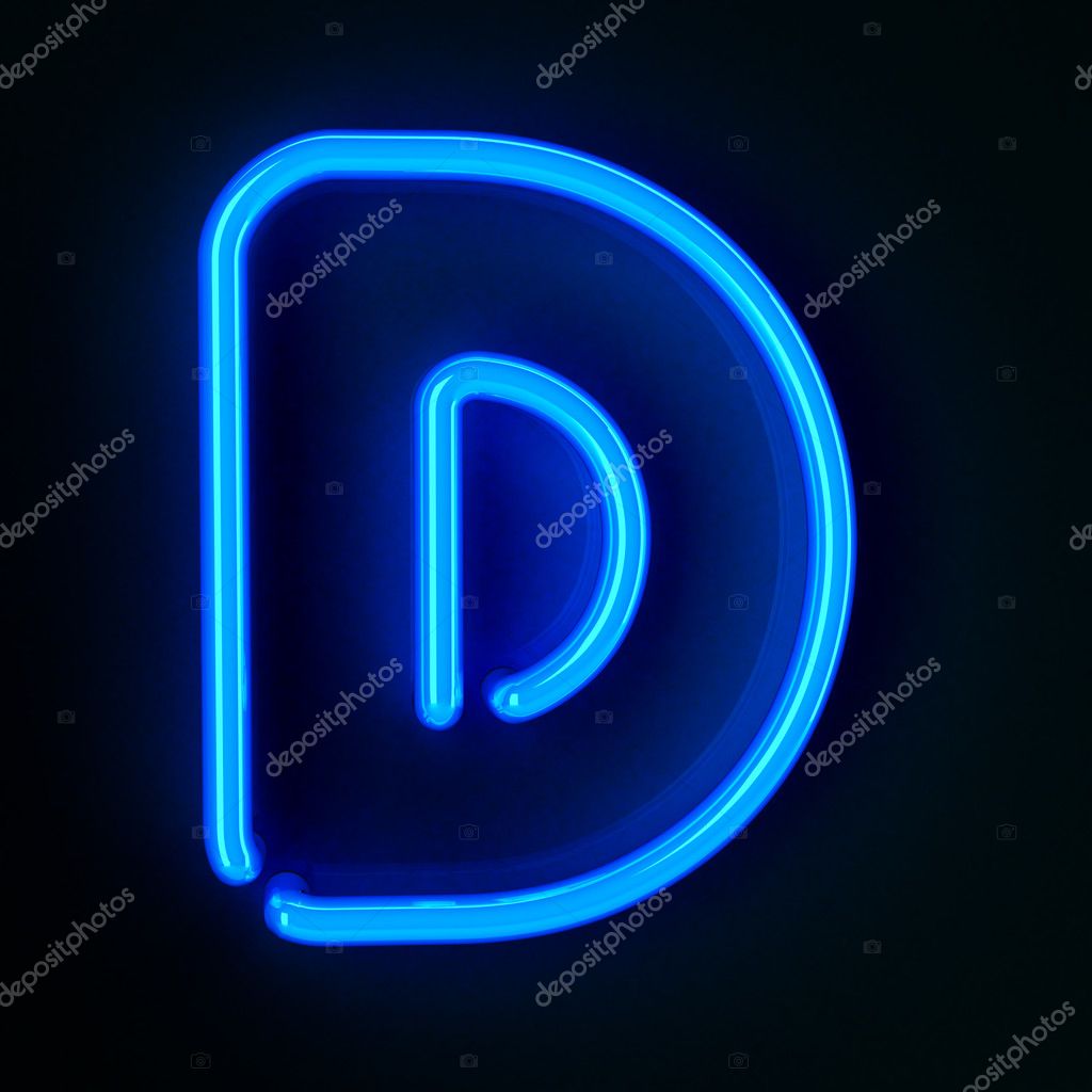 Neon Sign Letter D — Stock Photo © creisinger #8807992