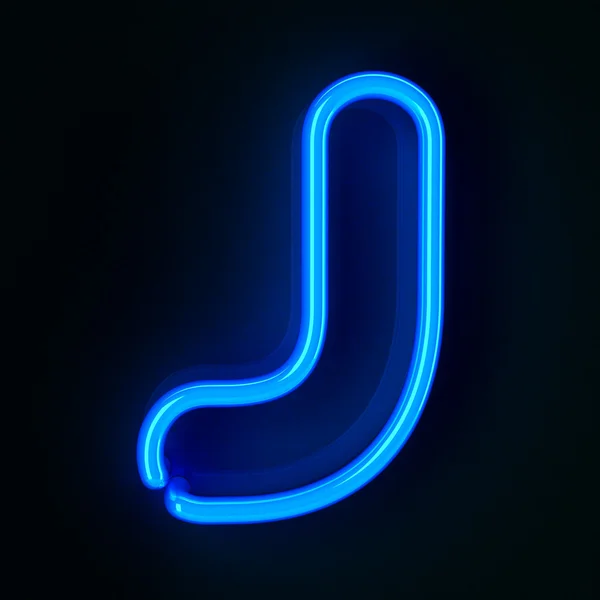 Stock image Neon Sign Letter J