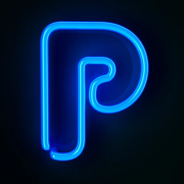 stock image Neon Sign Letter P