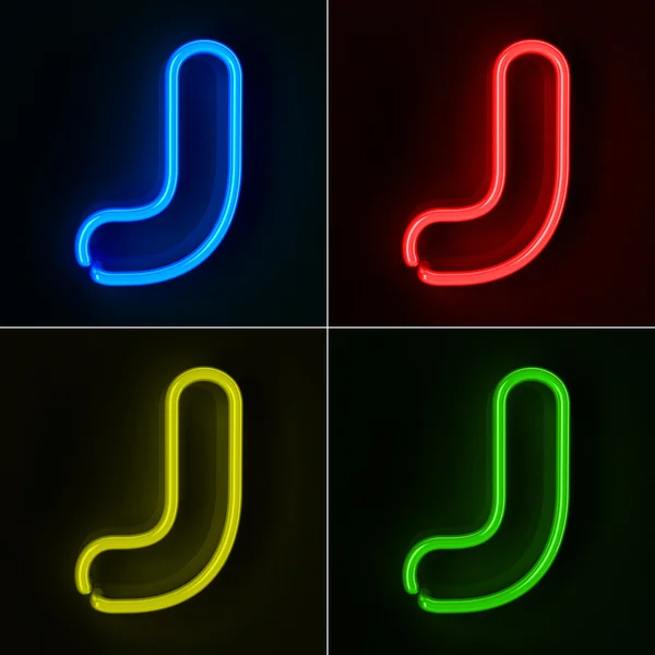 stock image Neon Sign Letter J