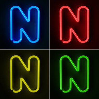 Neon işareti harf n