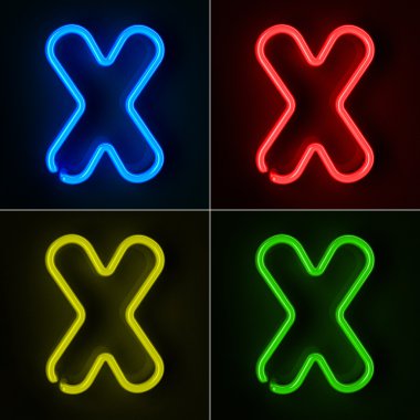 Neon işareti harf x