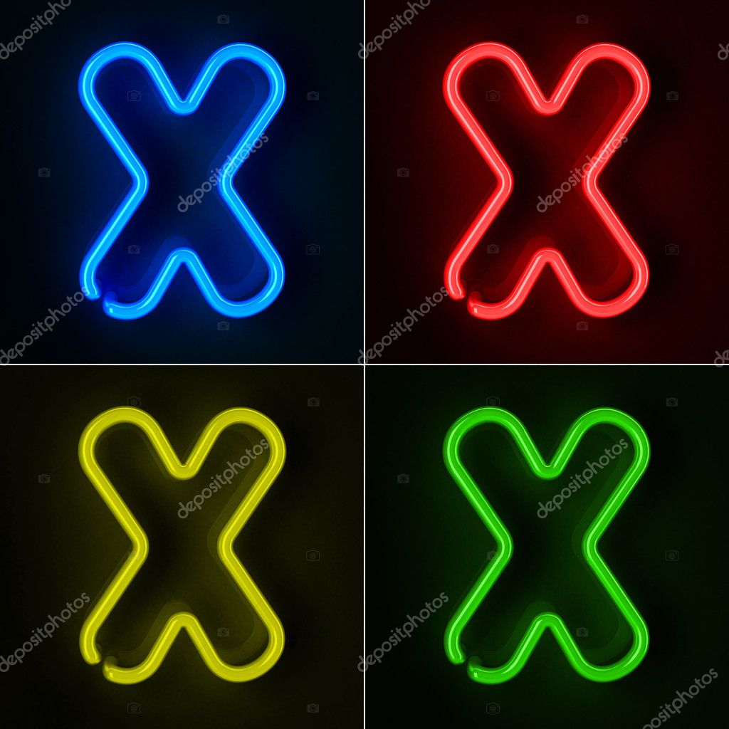 Neon Sign Letter X — Stock Photo © creisinger 8891881