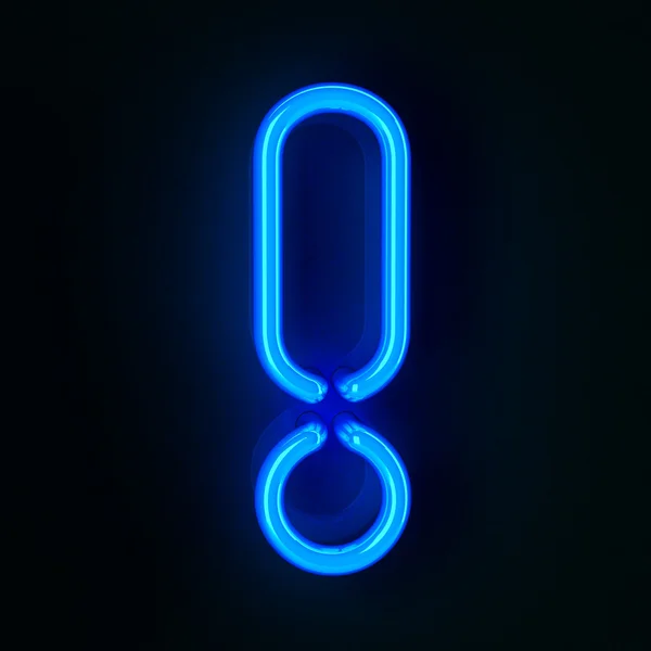 Neon Sign Exclamation Mark — Stock Photo, Image