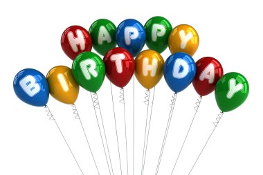 Happy Birthday Balloons clipart