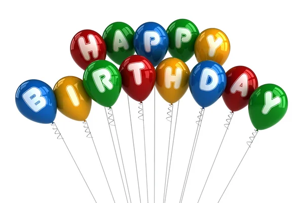 Grattis på födelsedagen ballonger — Stockfoto